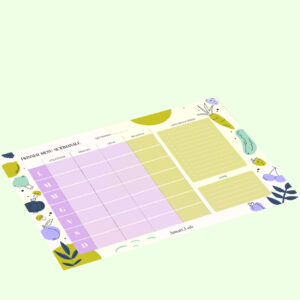 Planner settimanale con spazio per lista della spesa A4